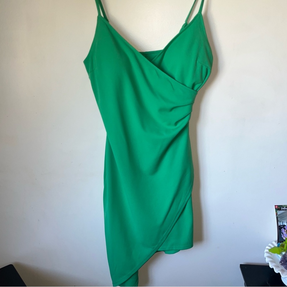 Planet Gold Emerald Green Dress